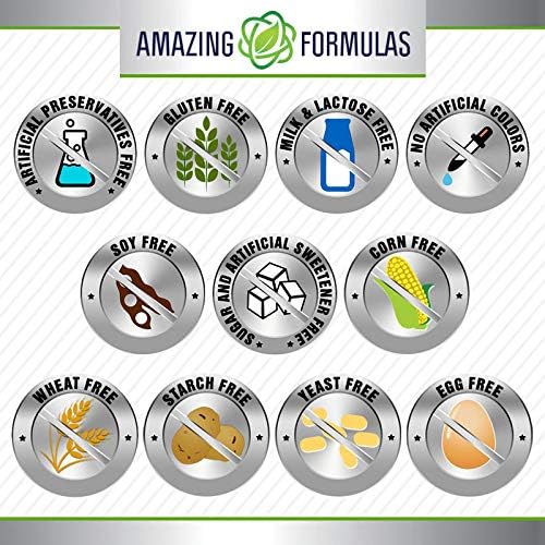 Amazing Formulas Vitamin C with Rose HIPS Supplement | 1000 Mg | 240 Tablets | Non-GMO | Gluten-Free | Made in USA