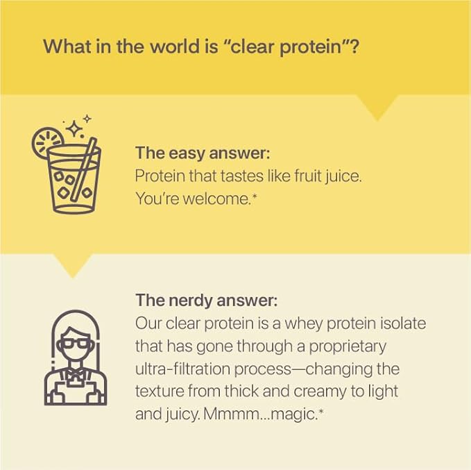 Oath Nutrition Clear Whey Isolate Protein Powder, Raspberry Lemonade, 20g Complete Protein per Serving, No Added Sugar, Grass-Fed, 18 Servings