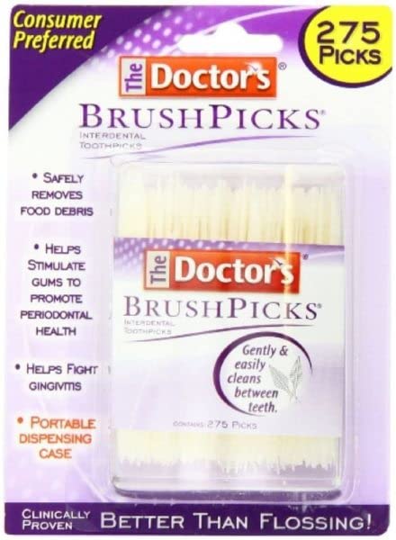 The Doctor's BrushPicks Interdental Toothpicks, 275 Count (Pack of 7)
