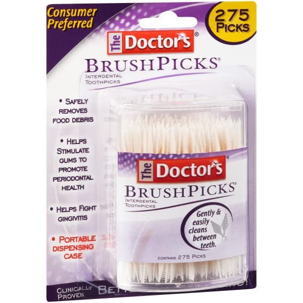 The Doctor's BrushPicks Interdental Toothpicks, 275 Count (Pack of 7)