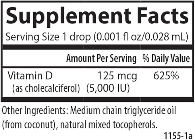 Carlson - Super Daily D3 5,000 IU (125 mcg) per Drop, Vitamin D Drops, Immune Support, Heart Health, Liquid Vitamin D3, Unflavored, 90 Drops