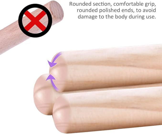Dilwe Wood Yoga Stick, 3Pcs Open Shoulder Stick Yoga Fitness Yoga Assist Yoga Accessory, 70cmYoga Supplies