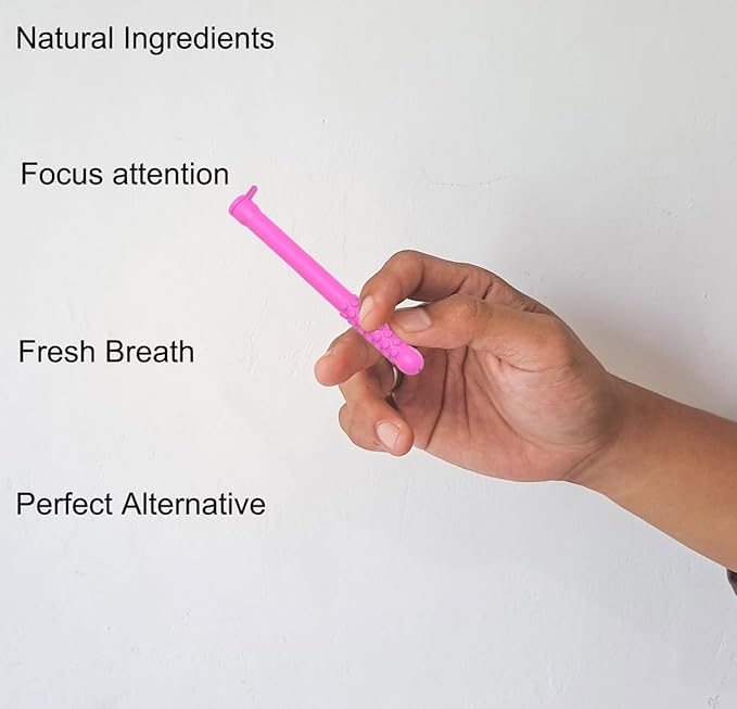 3-Pack Chewable Breather Sticks, Natural Essential Oil Breath Stick, Chewable Breather Quit Smoking- Aromatherapy Fresh Breath Stop Smoking Chew Sticks