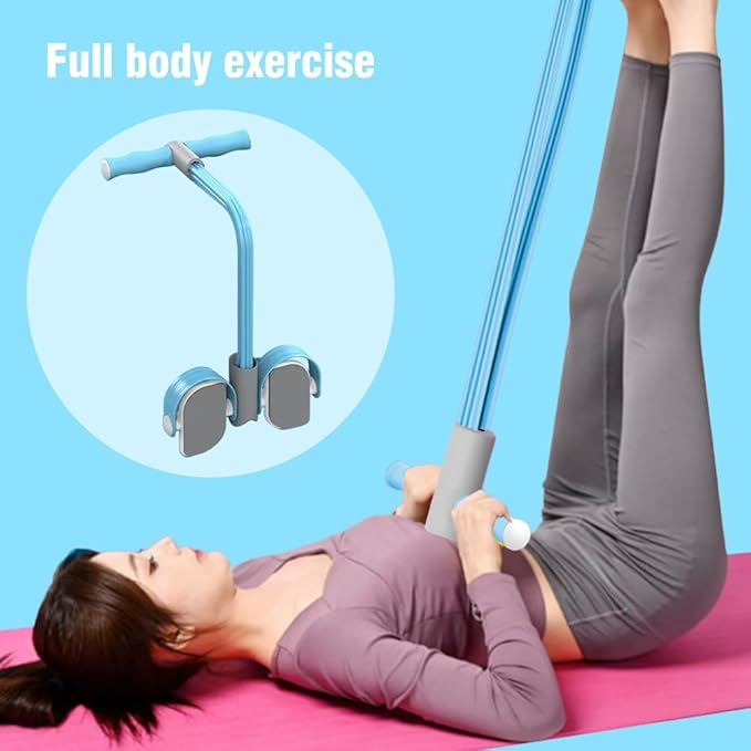 Multifunctional Pedal Puller,6-Tube Foot Pedals Resistance Band Pedal Pusher Resistance Rope Workout Tool for Abdomen, Waist, Arm and Leg