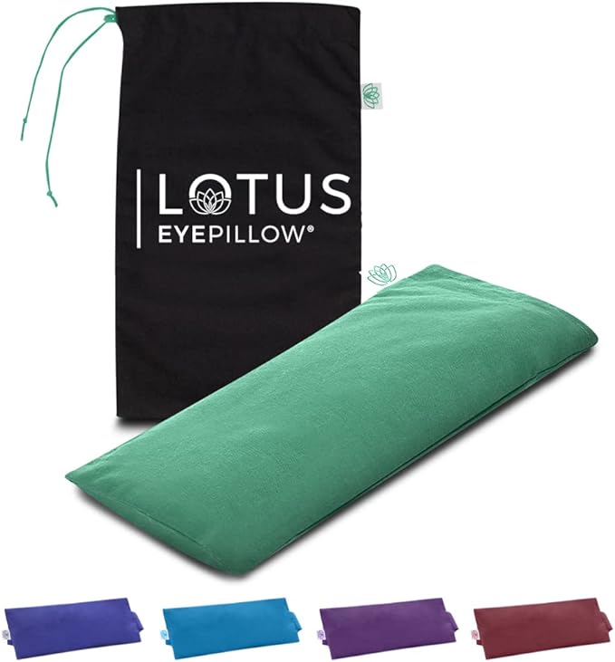 Lotus Lavender Eye Pillow with Flaxseed – Weighted Aromatherapy Mask for Meditation, Yoga & Relaxation – Spa Gift for Women & Men
