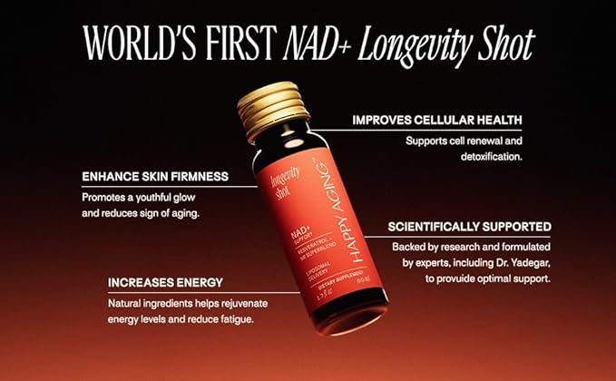Liquid NAD+|Resveratrol| NMN Alternative | 10x More Absorption | Liposomal Nicotinamide Riboside and Resveratrol with Antioxidants | Twice-a-Week | Firm Skin & Brain Health| 10 Shots