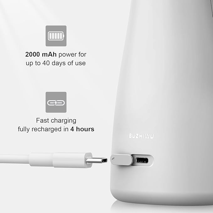 Water Dental Flosser for Teeth, Portable Cordless Water Flosser with 300ML Rechargeable with Type-C, IPX7 Waterproof Water Flossers for Adults with 3 Intensity Modes and 3 Flossing Tips