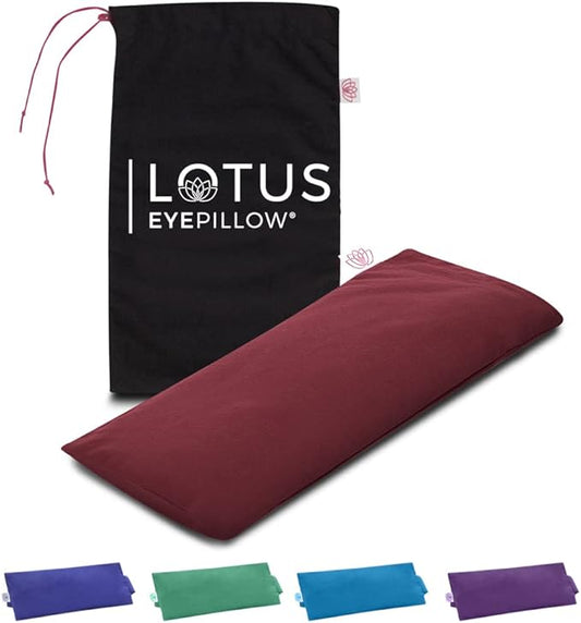Lotus Unscented Weighted Eye Pillow – Natural Flaxseed Eye Mask for Meditation, Yoga & Travel – Relaxation Gift for Men & Women
