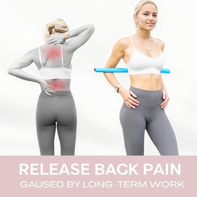Posture Corrector Yoga Cross Stick -Yoga Stick Posture Corrector- Back Pain Relief for Men Women - Stretcher and Straightener for Upper and Lower Back -Back Straightener Posture Corrector