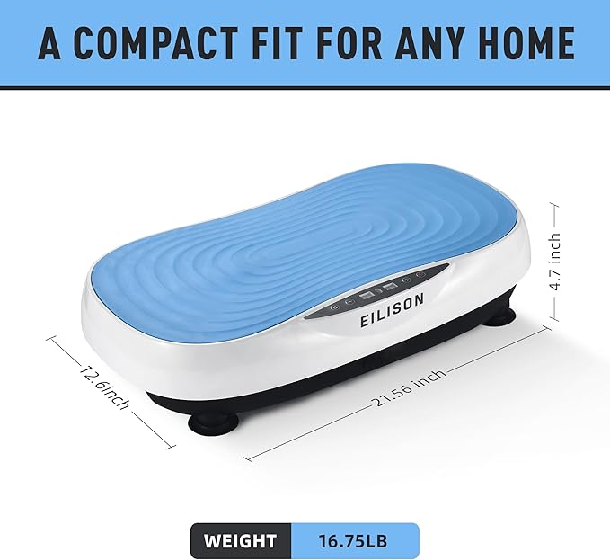 EILISON Glory Vibration Plate Exercise Machine - Lymphatic Drainage Whole Body Workout Vibration Platform, 99 Adjustable Speeds Power Shaping , Weight Loss Weight Loss, 350 lbs Capacity