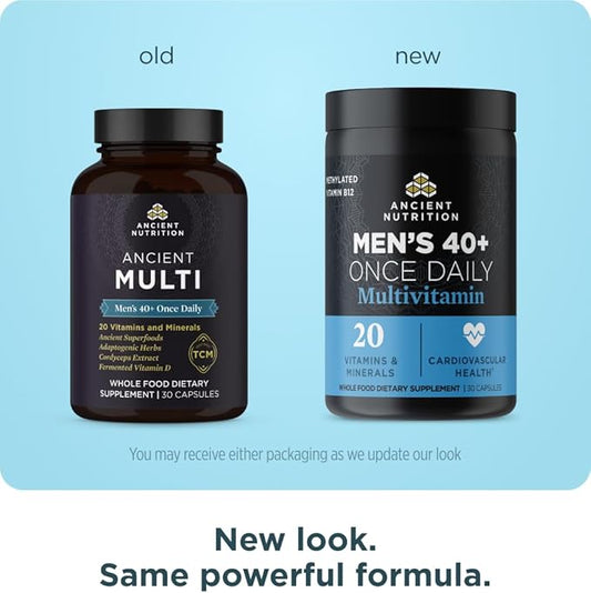 ANCIENT NUTRITION Men's 40+ 1-Day Multivitamin, 30 CT