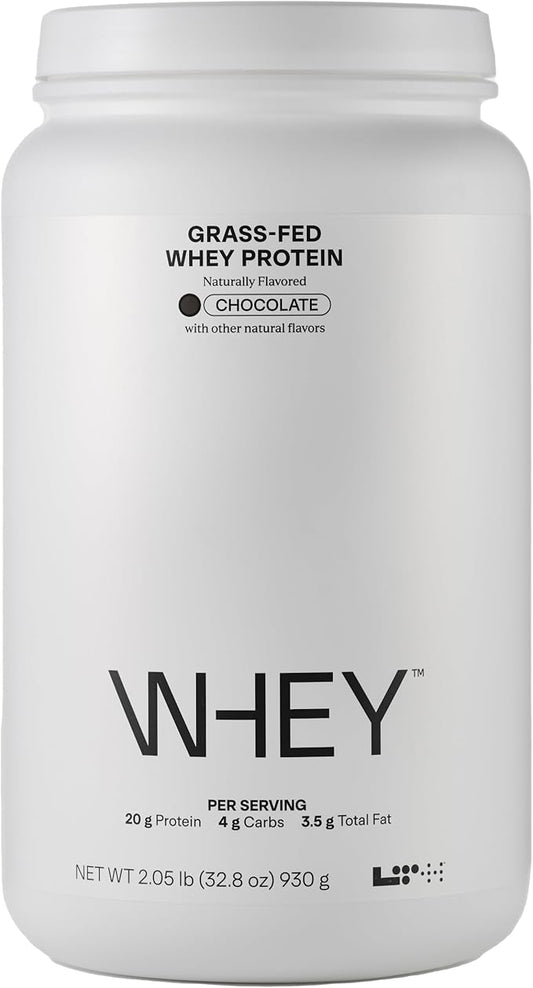 LTH Whey Protein - Trusted by Life Time Members - Grass-Fed Whey Protein Powder - with Amino Acids - Aids Lean Muscle & Recovery - Supports Immune & Liver Health - Chocolate (30 Servings)