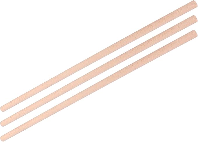 Dilwe Wood Yoga Stick, 3Pcs Open Shoulder Stick Yoga Fitness Yoga Assist Yoga Accessory, 70cmYoga Supplies