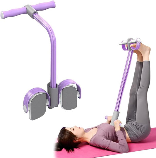 Multifunctional Pedal Puller,6-Tube Foot Pedals Resistance Band Pedal Pusher Resistance Rope Workout Tool for Abdomen, Waist, Arm and Leg
