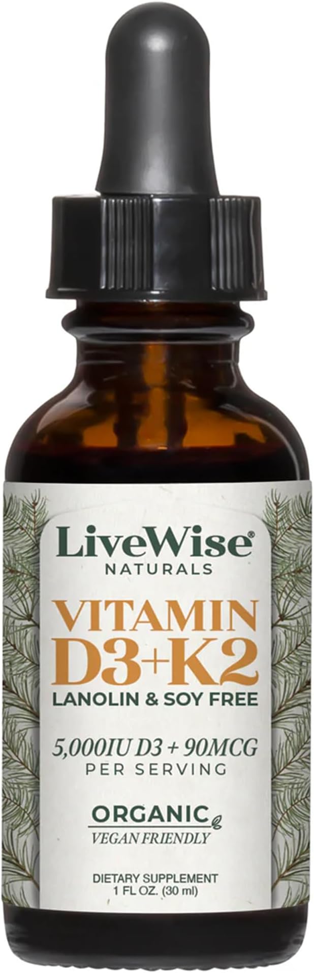 Vitamin D3+K2 Vegan Friendly 5,000 IU