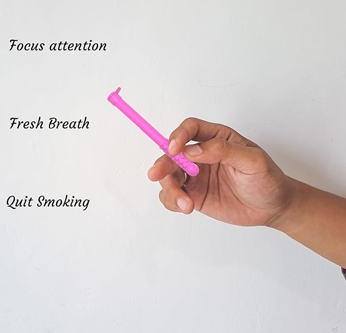 3-Pack Chewable Essential Oil Breath Sticks -Focus attention, Aromatherapy, Fresh Breath, Stop Smoking Chew Stick, Chewable Breather Quit Smoking