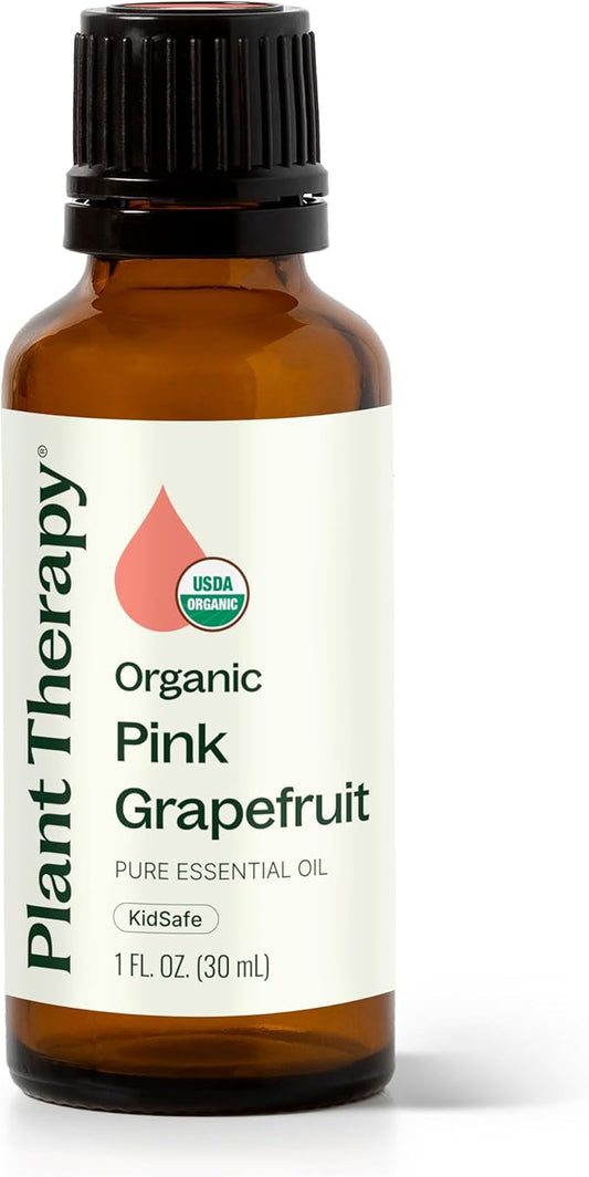 Plant Therapy Organic Pink Grapefruit Essential Oil 30 mL (1 oz) 100% Pure, Undiluted, Therapeutic Grade