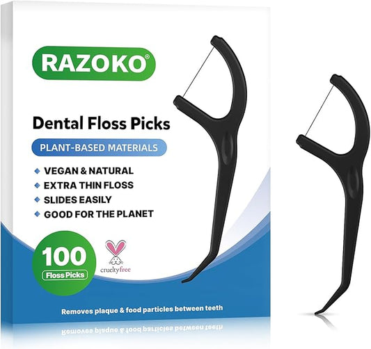 Biodegradable Dental Floss Picks - Easy Glide for Fresh Breath and Healthy Gums