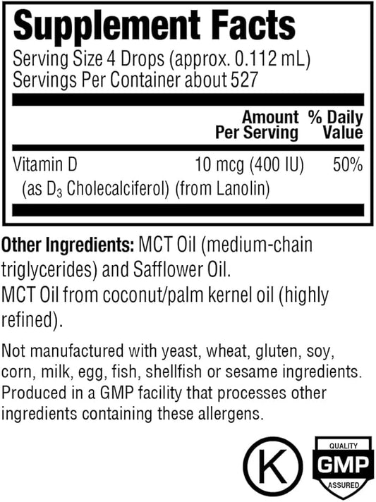 PureFormulas Liquid Vitamin D3-2 fl.oz. (59 ml)