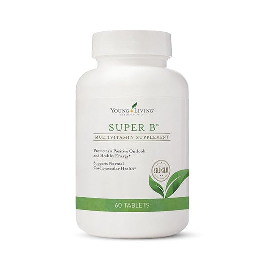 Young Living Super B Tablets, 60-Count Bottle | B Vitamins & Minerals | Supports Healthy Energy Levels | Keto-Friendly | Natural Folate Source | Contains Calcium, Magnesium, and Vitamin B6