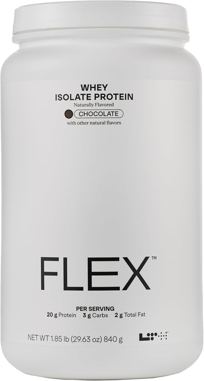 LTH Flex Whey Protein Isolate - Trusted by Life Time Members - Lactose-Free Protein Powder - for Post-Workout Recovery - Low Fat, No Sugar & Low Carb - Chocolate, 30 Servings