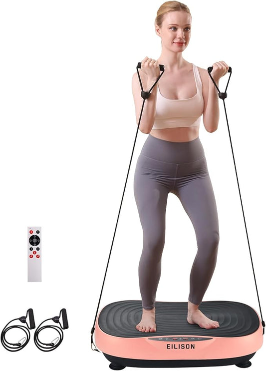 EILISON Glory Vibration Plate Exercise Machine - Lymphatic Drainage Whole Body Workout Vibration Platform, 99 Adjustable Speeds Power Shaping , Weight Loss Weight Loss, 350 lbs Capacity