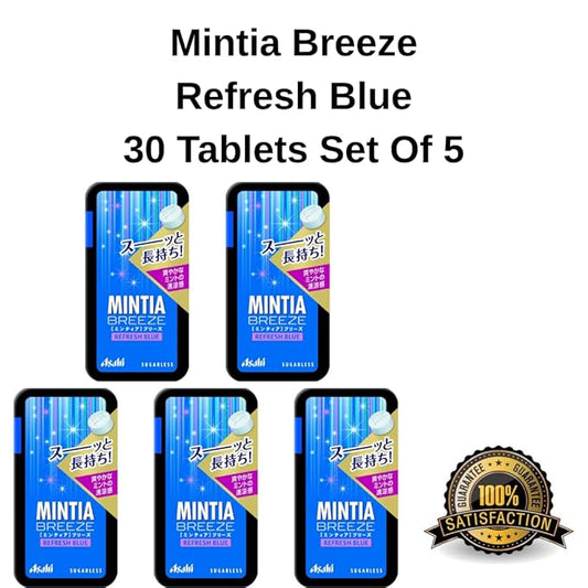 Asano Mintia Breeze Japanese Mint Tablet Candy Refresh Blue 30 Tablets Set of 5