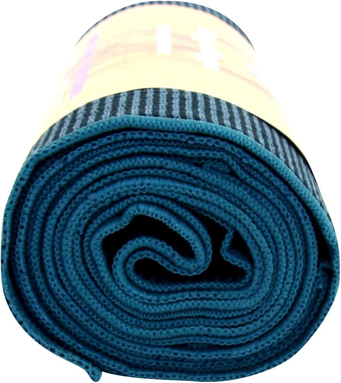 Hugger Mugger Yoga Towel - Midnight - Soft, Absorbent, Fast Drying, Non-Slip Backing, use by iteself or Over a Yoga mat, hot Yoga, Helps with Slippery Hands and feet