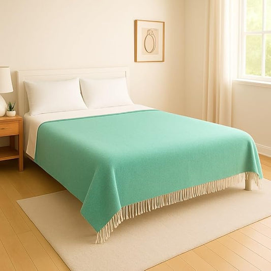 Open Road Goods Solid Color Mexican Yoga Blanket – Large Handwoven Throw for Yoga, Beach, Camping or Home – Soft and Durable Cotton Blend