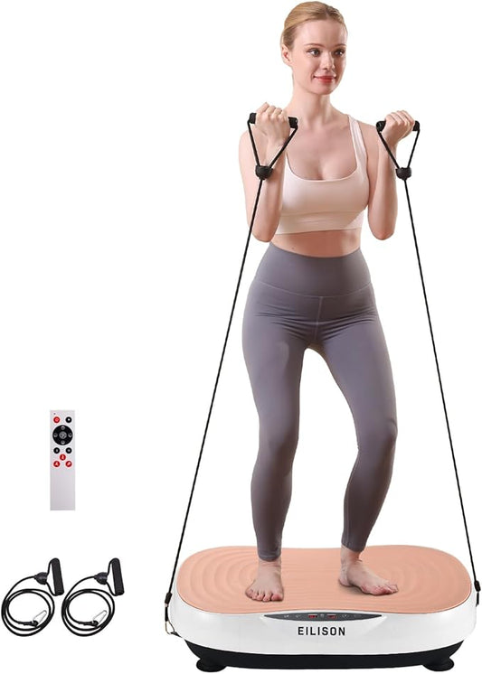 EILISON Glory Vibration Plate Exercise Machine - Lymphatic Drainage Whole Body Workout Vibration Platform, 99 Adjustable Speeds Power Shaping , Weight Loss Weight Loss, 350 lbs Capacity