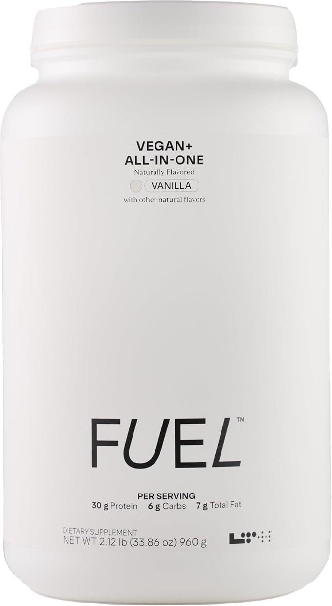 LTH Fuel Vegan & All-in-One - Trusted by Life Time Members - 30g Protein - Plant-Based Protein Meal Replacement - Vitamins, Minerals, Digestive Enzymes & Probiotics - Vanilla, 20 Servings