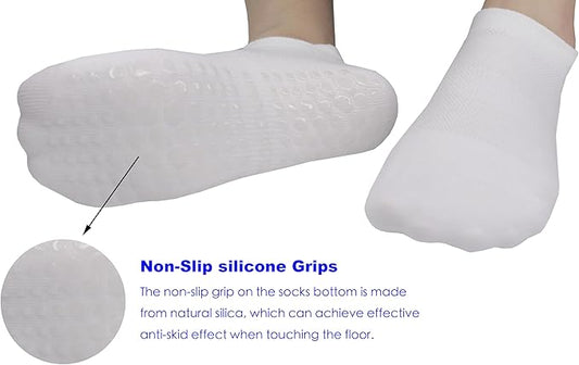 Tamlien Yoga & Pilates Grip Socks - Non-Slip, Barefoot, Pregnant-Friendly Crew Socks for Yoga, Barre & Sports