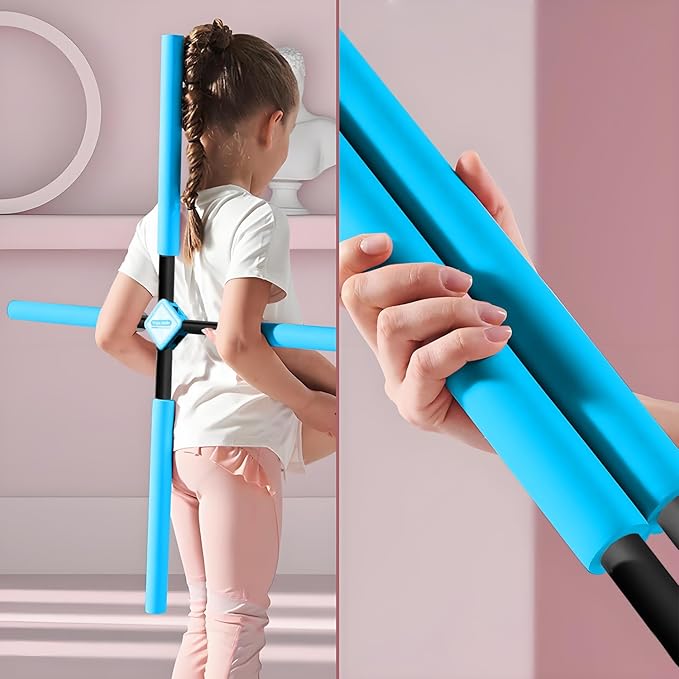Posture Corrector Yoga Cross Stick -Yoga Stick Posture Corrector- Back Pain Relief for Men Women - Stretcher and Straightener for Upper and Lower Back -Back Straightener Posture Corrector