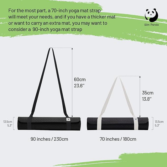 Slim Panda Yoga Mat Straps for Carrying, Adjustable Yoga Mat Carrier, Yoga Mat Sling(Yoga Mat Not Included)