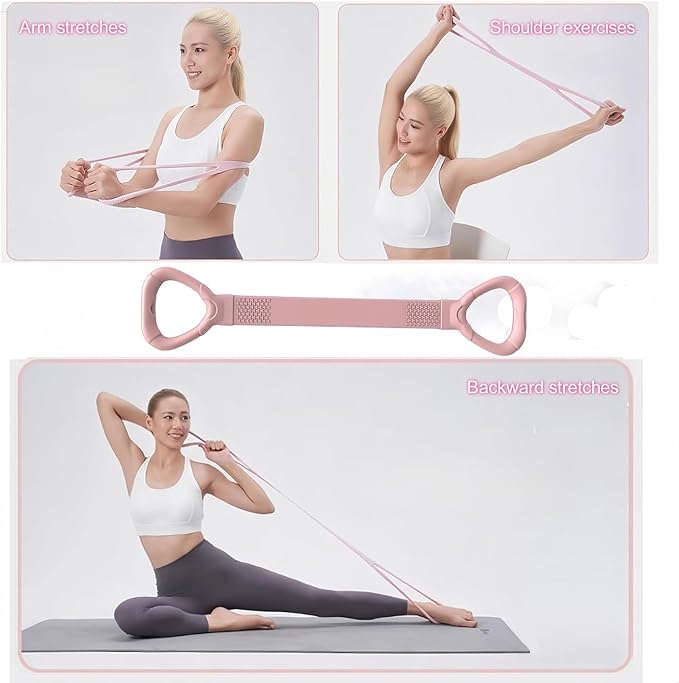 Pilates Set – Home Pilates Equipment for Women Kit with Magic Circle Pilates Ring and Ball Set, Resistance Bands & Massage Balls & Exercise Bands for Toning，Flexibility & Core Strength