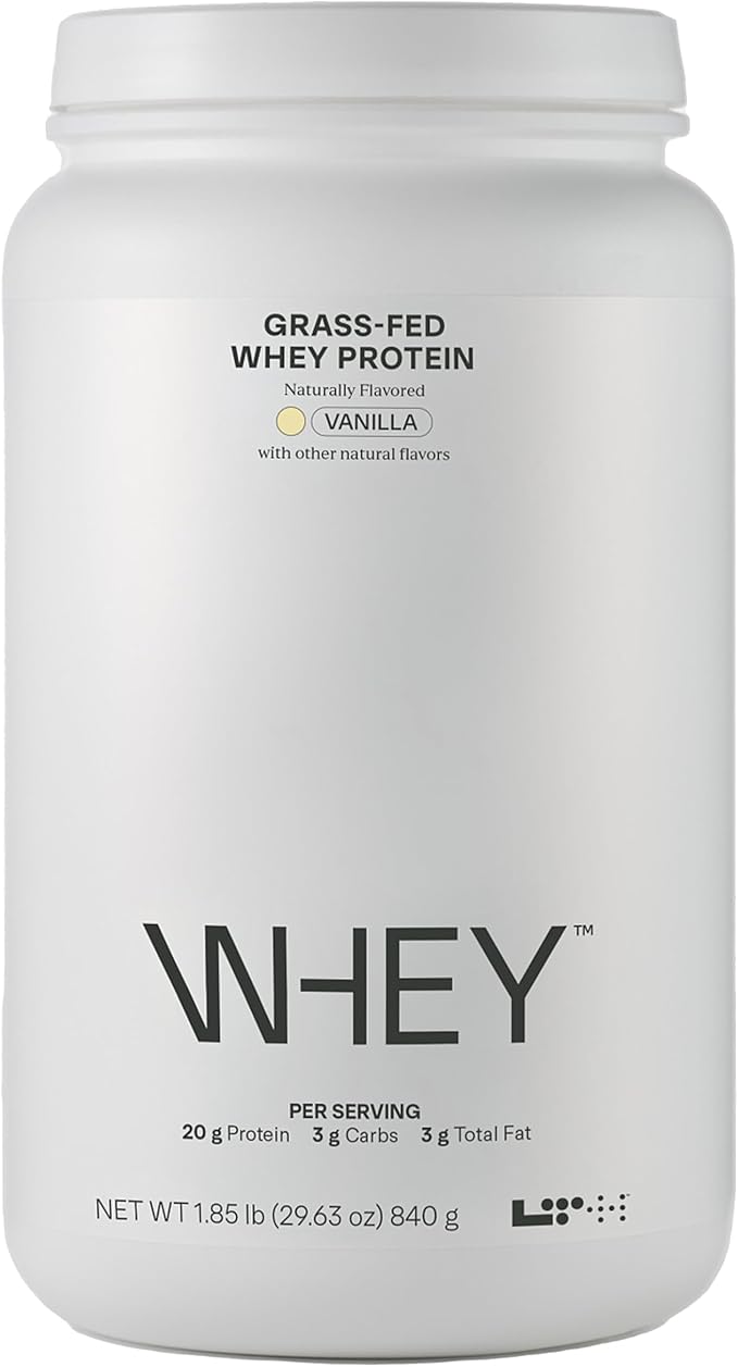 LTH Whey Protein - Grass-Fed Whey Protein Powder - with Amino Acids - Aids Lean Muscle & Recovery - Supports Immune & Liver Health - Vanilla, 930 Grams
