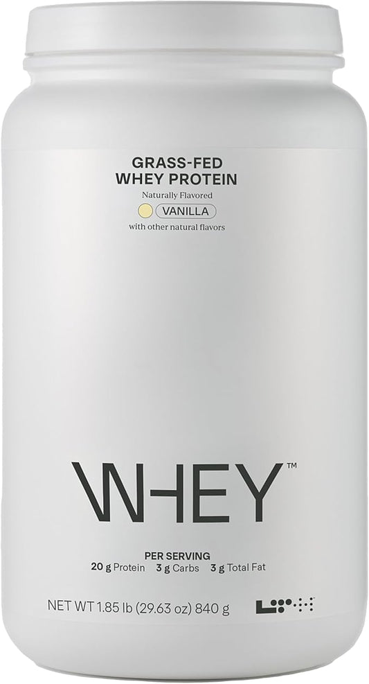 LTH Whey Protein - Grass-Fed Whey Protein Powder - with Amino Acids - Aids Lean Muscle & Recovery - Supports Immune & Liver Health - Vanilla, 930 Grams