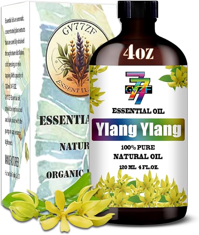 Ylang Ylang Essential Oil (4 oz / 120 ml) – Ylang Ylang Oils for diffusers, humidifiers, Home Baths, Cleaning Products, Yoga, DIY Soaps and DIY Scented Candles