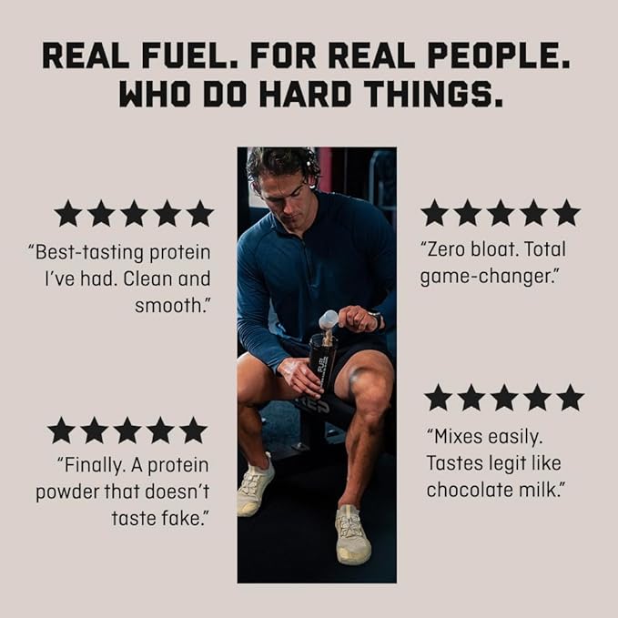 Jocko Fuel Mölk Whey Protein Powder - Keto, Probiotics, Digestive Enzymes, Amino Acids, Low Sugar Monk Fruit Blend - Supports Muscle Recovery & Growth (24 Servings, Cookies & Cream)