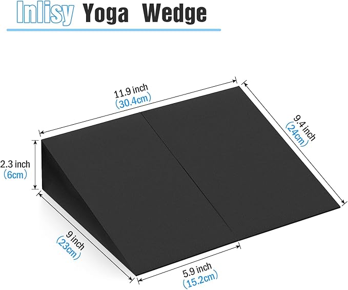 Foam Wedge Slant Board, 2-pcs Update Calf Stretcher, Squat Wedges for Yoga, Foot Rehabilitation and Stretching, and Physical Therapy