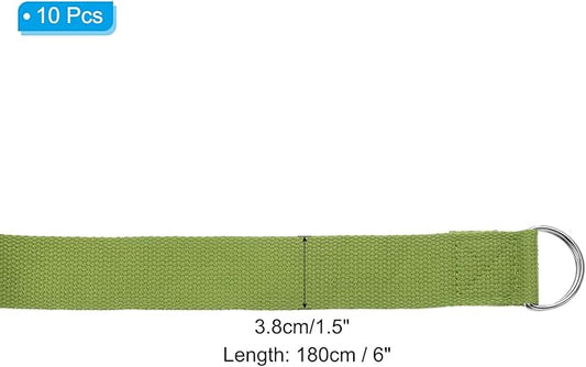 PATIKIL Yoga Strap for Stretching, Cotton Yoga Belt with Adjustable Metal D-Ring Buckle Stretch Band for Fitness Pilates