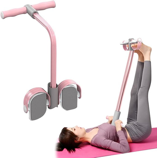 Multifunctional Pedal Puller,6-Tube Foot Pedals Resistance Band Pedal Pusher Resistance Rope Workout Tool for Abdomen, Waist, Arm and Leg