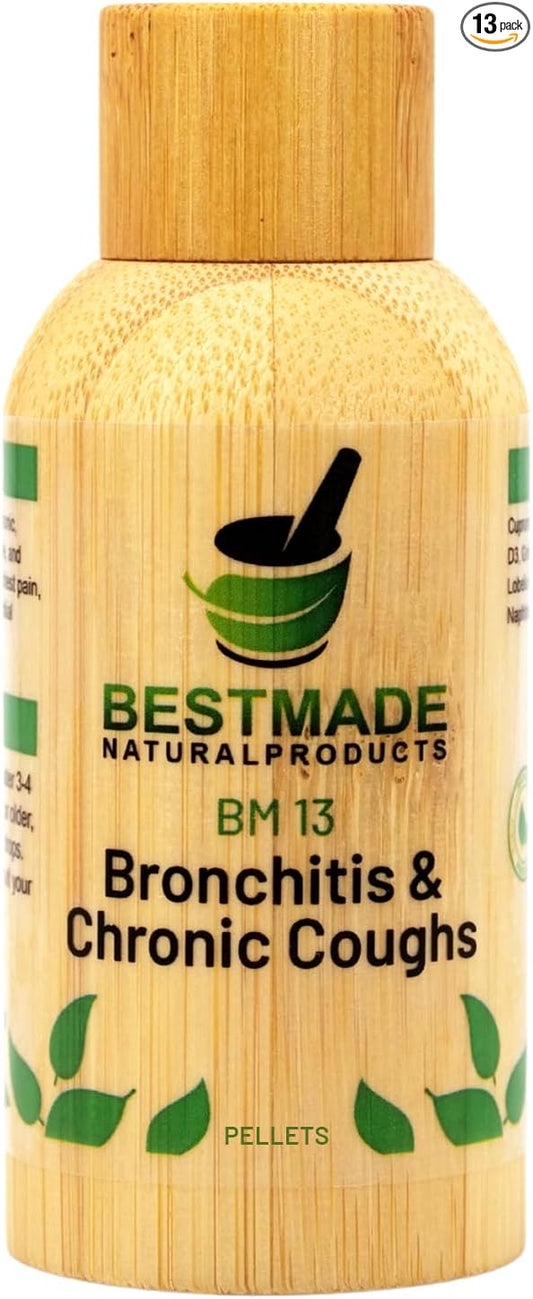 Bestmade Natural Products Cough Relief BM13 - Homeopathic Remedy for Acute & Chronic Cough, Whooping Cough, Chest Discomfort, Non-Drowsy, Safe for All Ages, 350 Pellets