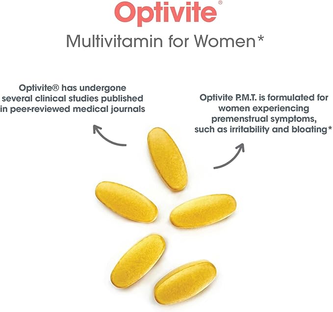 Optimox Optivite - PMS Support Supplement for Women, Period Multivitamin for Hormone Balance with Vitamin B6 & Iron, Hormone Support Vitamin - 180 Tablets