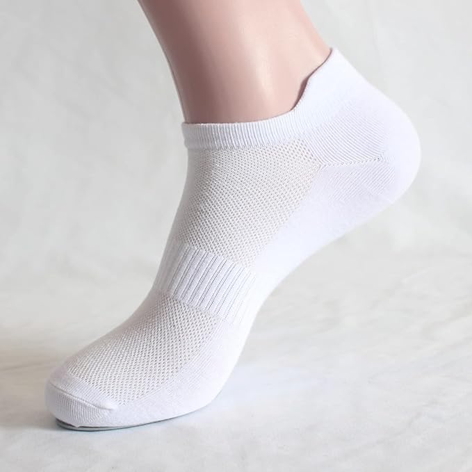 brookhaus Women Low Cut No Show Running Socks 6 Pairs - Cushioned Arch Support, Moisture Wicking Athletic Ankle Socks