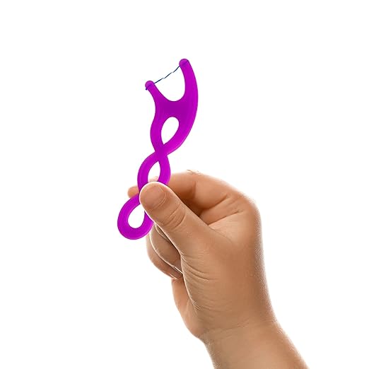 GUM Crayola Twistables Kids Flossers with Fluoride - Designed for Little Hands - Three Fun Fruit Flavors - Easy to Use Kids Floss Picks for Children Ages 3+, 75 Count