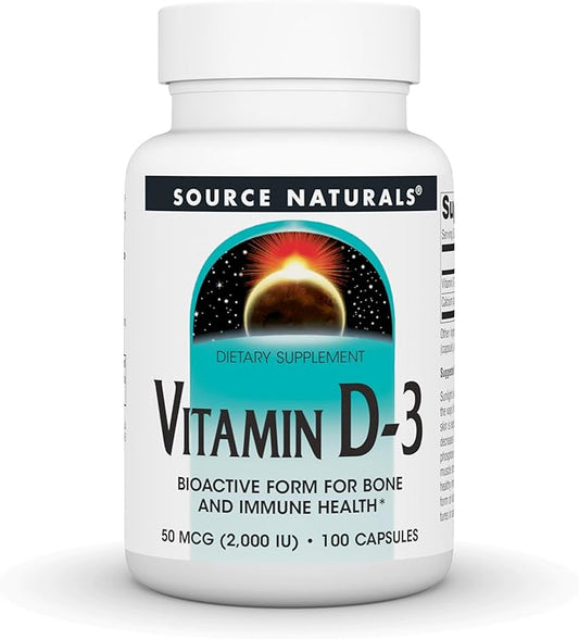 Source Naturals Vitamin D-3 2000 iu Supports Bone & Immune Health* - 100 Capsules