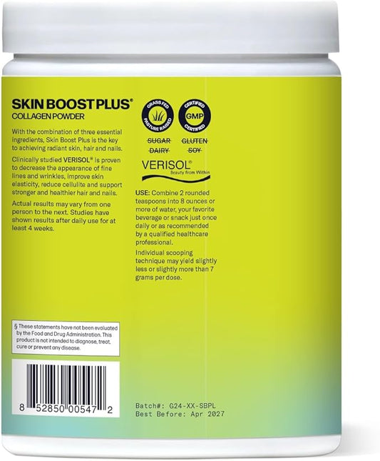 Sparkle Wellness VERISOL Bioactive Hydrolyzed Collagen Peptides | Collagen Powder Supplement with Vitamin C & Hyaluronic Acid for Hair, Skin, and Nail Health | Skin Boost Plus (Tropical) [50-Serves]