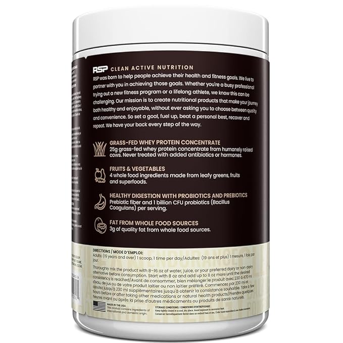 TrueFit Gut Healthy Protein Powder, Grass-Fed Whey Meal Replacement Shake with Prebiotics, Probiotics, & Organic Superfoods, Keto Friendly, Gluten Free