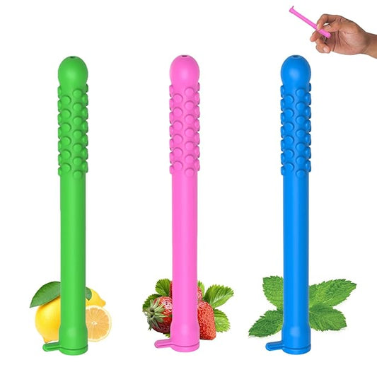 3-Pack Chewable Essential Oil Breath Sticks -Focus attention, Aromatherapy, Fresh Breath, Stop Smoking Chew Stick, Chewable Breather Quit Smoking